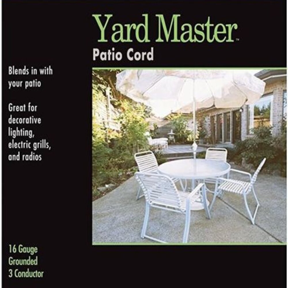 NEW Extension cord White Patio 40-Foot; 3-Pronged; 16 Gauge Extension Cord; 13 A